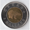 1996 - 2 Dollari Toonie Canada Orso Polare